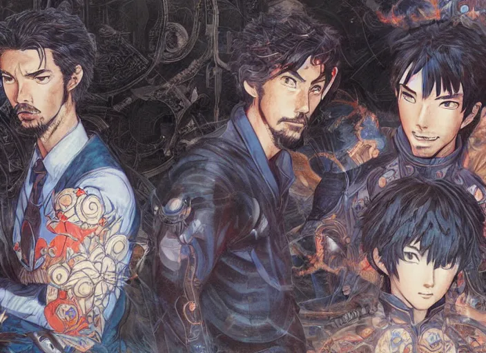 Image similar to a highly detailed anime portrait of stephen strange, james gurney, james jean