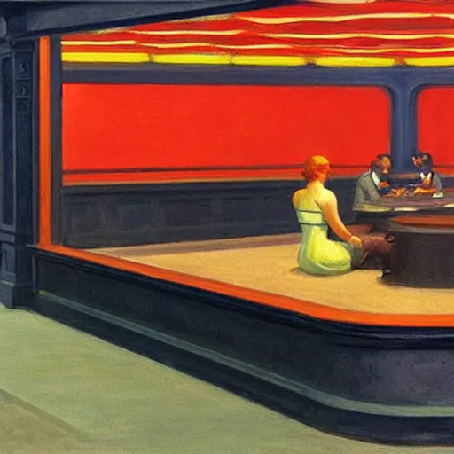 Image similar to rebel alliance in Nighthawks 1942 Painting by Edward Hopper