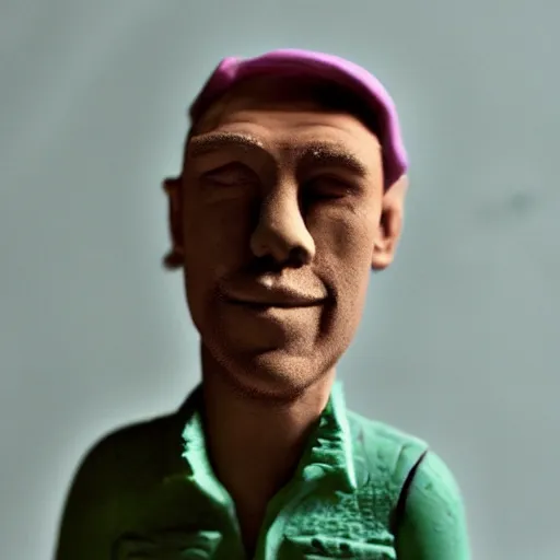 Image similar to diplo made of clay, claymation