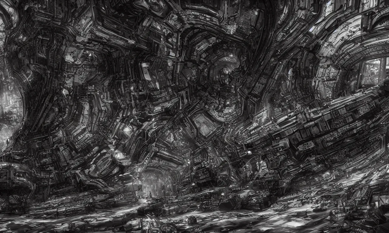 Prompt: Andrew's Base, in the style of Hans Giger, artstation, hyper realistic, highly detailed, 4K