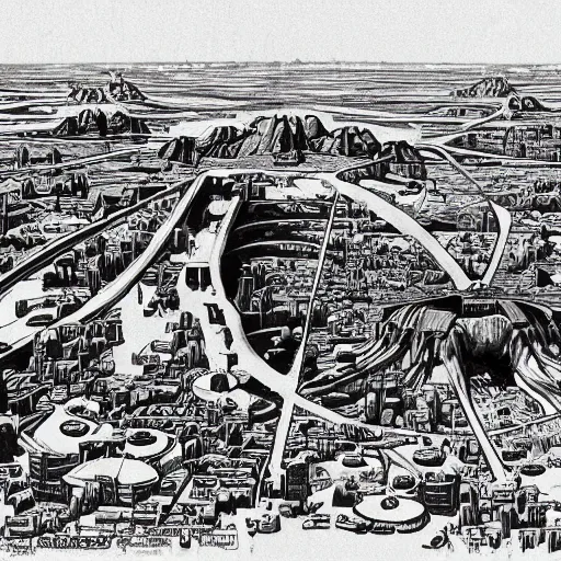 Image similar to The Earthmen came by the handful, then the hundreds, then the millions. They swept aside the majestic, dying Martian civilization to build their homes, shopping malls, and cities. Mars began as a place of boundless hopes and dreams, a planet to replace an Earth sinking into waste and war. It became a canvas for mankind’s follies and darkest desires. Ultimately, the Earthmen who came to conquer the red-gold planet awoke to discover themselves conquered by Mars. Lulled by its ancient enchantments, the Earthmen learned, at terrible cost, to overcome their own humanity digital art