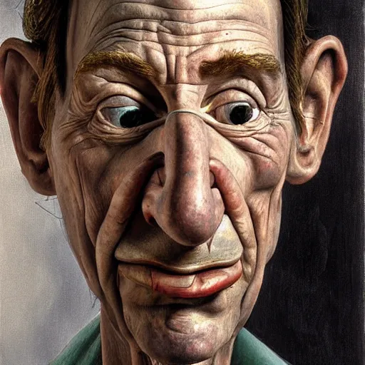 Prompt: pinocchio long nose, high quality high detailed painting by lucian freud, hd, photorealistic lighting