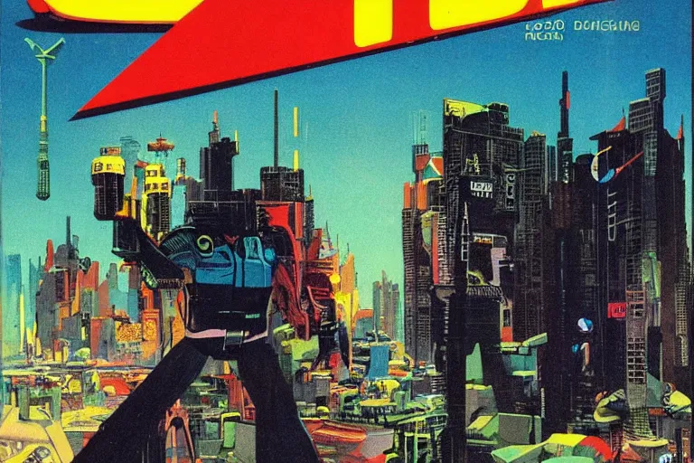 Prompt: 1979 OMNI Magazine Cover of a ripper-doc. Cyberpunk Akira style by Vincent Di Fate