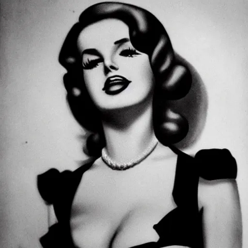 Prompt: lana del rey pin up, award winning, 1 9 5 0 s