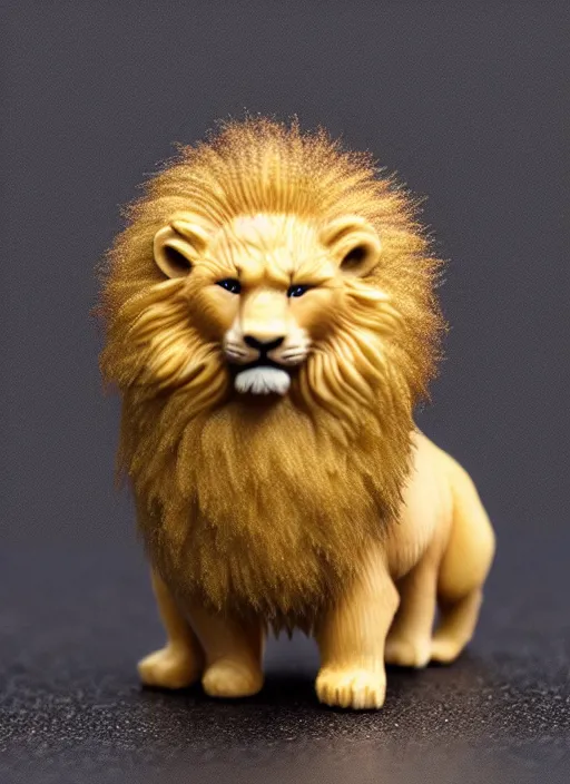 Image similar to 80mm resin detailed miniature of fluffy lion, Product Introduction Photos, 4K, Full body, simple background