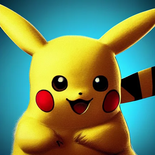 Prompt: pikachu realistic portrait photo