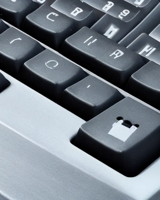 Prompt: a keyboard where the caps look like dwayne the rock johnson, ebay listing, product picture, advertisement, thumbnail