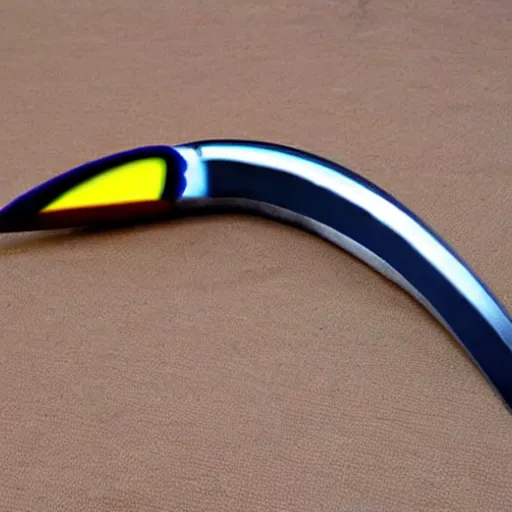 Prompt: a sword that looks like a toucan