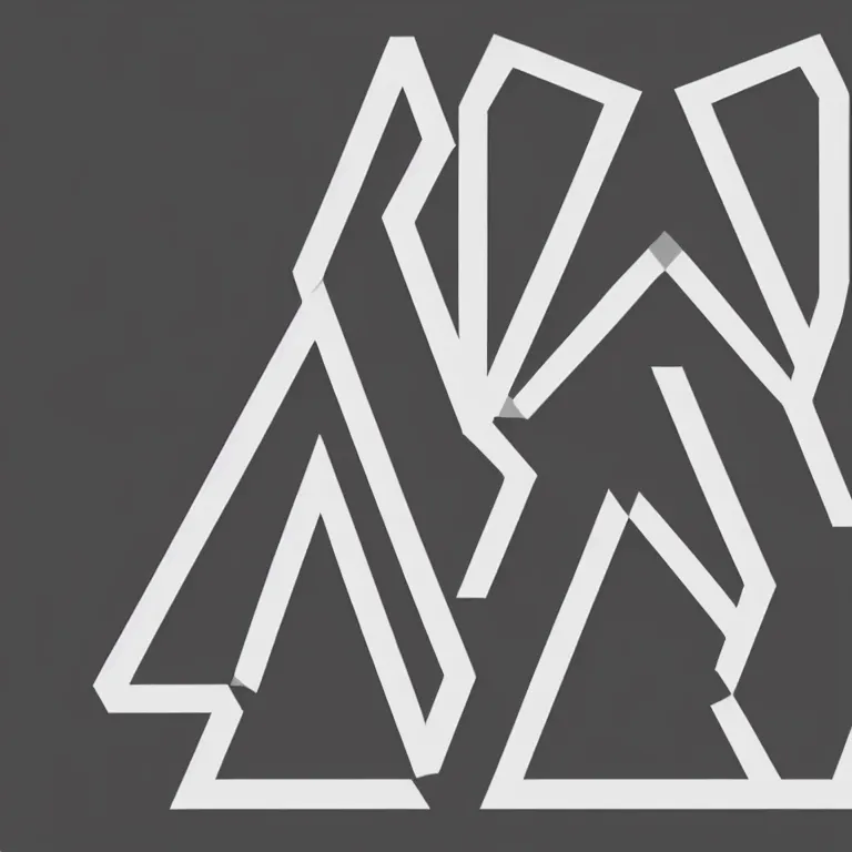 Prompt: 1920s Flat Logo, Minimal, Black and White, Geometric, Symbol, Reference