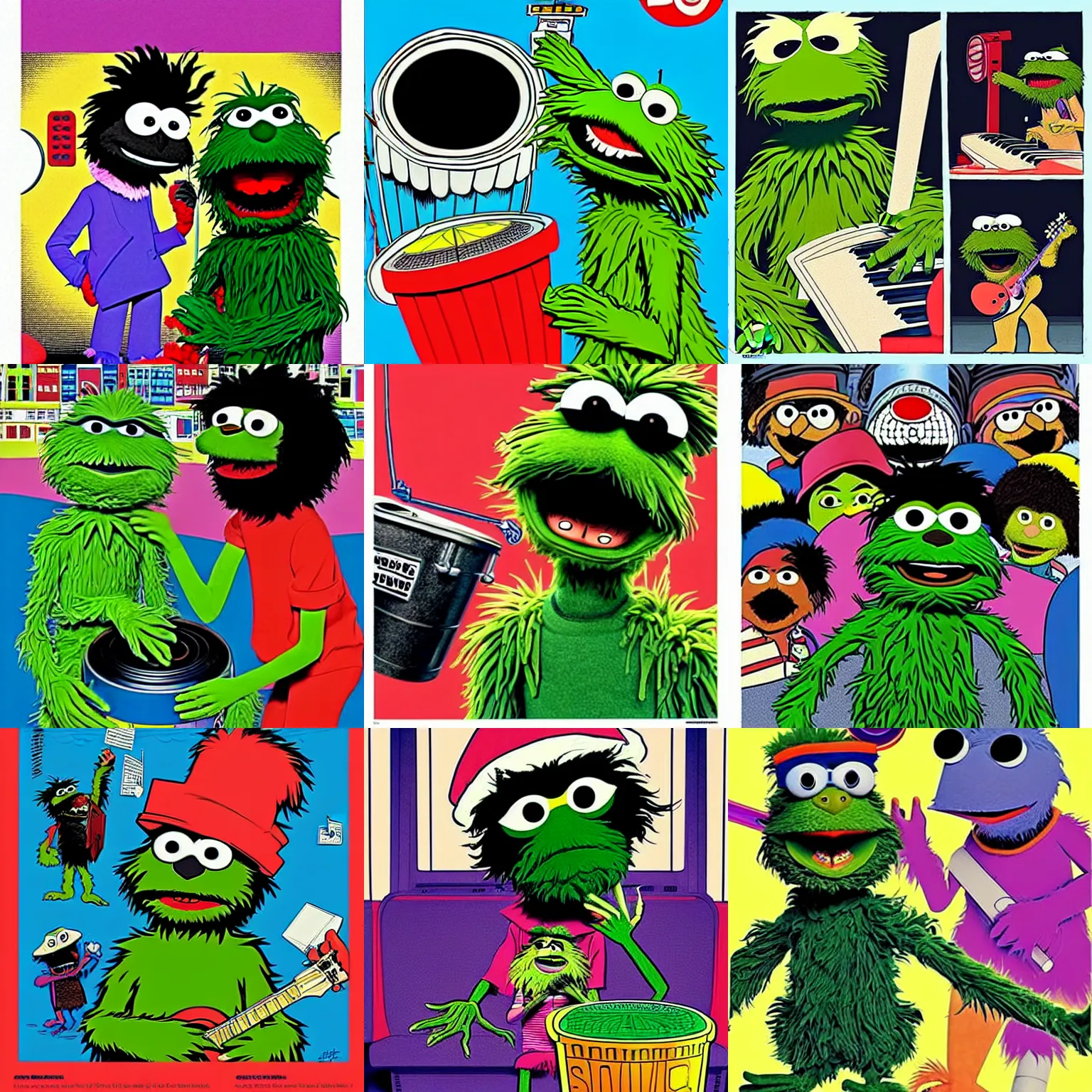 sesame street wallpaper oscar