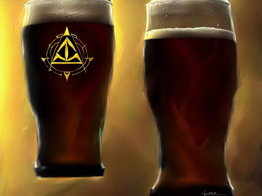 Prompt: dogma beer, mason, illuminati, logo,, highly detailed, digital painting, artstation, concept art, matte, sharp focus, art by aenaluck and roberto ferri and greg rutkowski, epic, missing teeth [