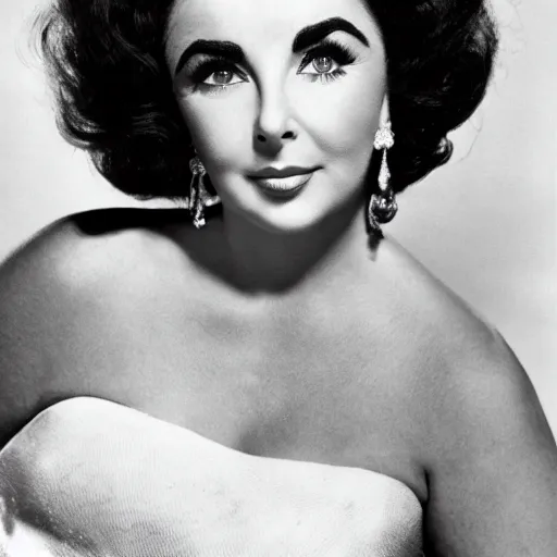 Image similar to face of 2020 Elizabeth Taylor