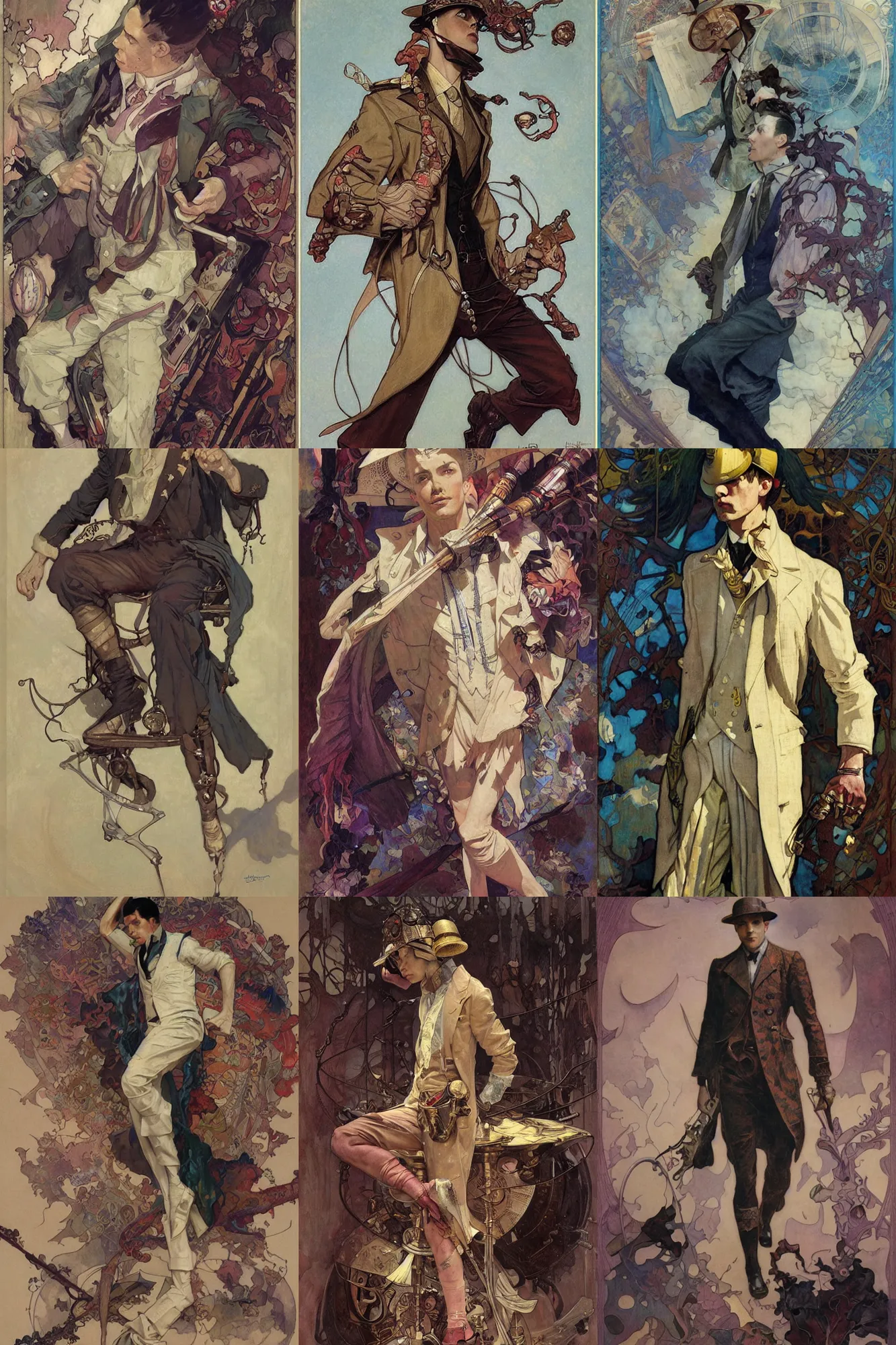 Prompt: male physician, 1 9 2 0 s fashion, fantasy, art by joseph leyendecker, dean cornwell, peter mohrbacher, ruan jia, marc simonetti, ayami kojima, cedric peyravernay, alphonse mucha, victo ngai