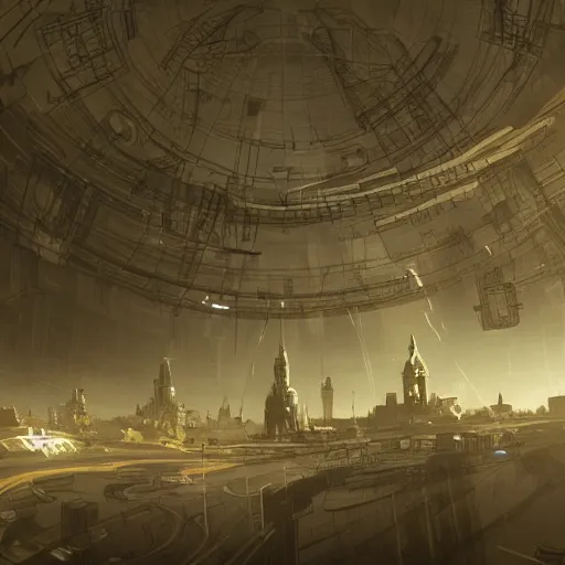 Image similar to city under a dome,Artstation