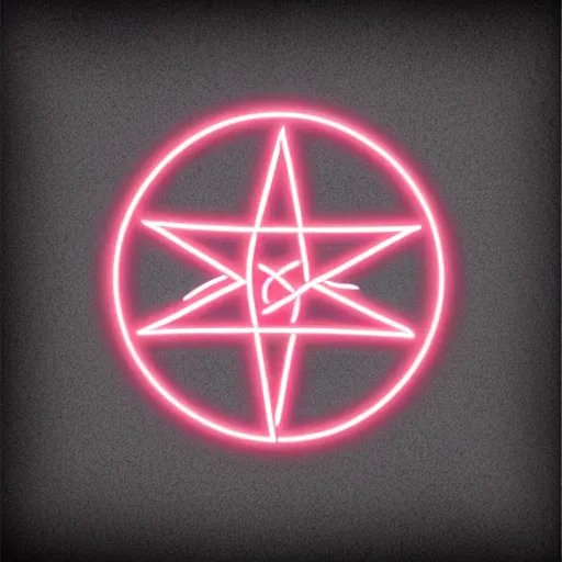 Image similar to neon pentagram , vector illustration