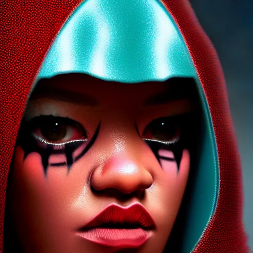 Prompt: star wars sith lord Rihanna profile picture by Greg Rutkowski, mod green Bob wig, hooded fur coat, asymmetrical, futuristic, volumetric lights, streetwear, studio ghibli, Organic Painting , Matte Painting, geometric shapes, hard edges, trending on the artstation, fantasy LUT, realistic by Sachin Teng + Martin Grip + Moebius + Patrick Gleason, smooth, sharp focus, illustration, art by John Collier and Albert Aublet and Krenz Cushart and Artem Demura and Alphonse Mucha, techwear, Industrial Scifi, detailed illustration, character portrait,