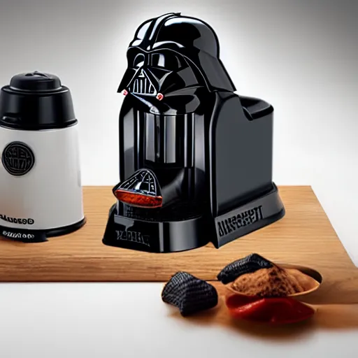 Image similar to darth vader nespresso machine