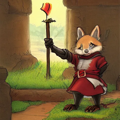 Prompt: redwall illustration