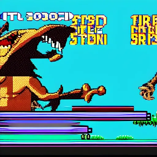 Image similar to street sharks 2d capcom fighting game sprite, pixel art