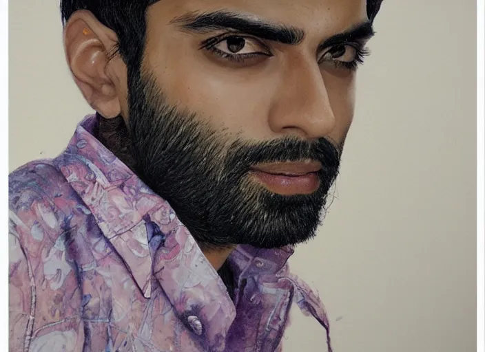 Image similar to a highly detailed beautiful portrait of ravi from ( izombie ) rahul kohli, james gurney, james jean