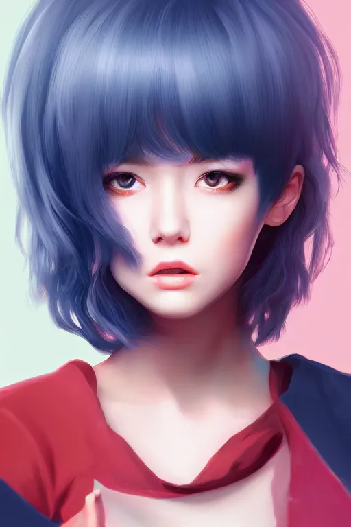 Image similar to bipolar twitter alter, uhd, digital painting, arstation, 1 0 8 0 p, ultra realistic detail, jacqueline e, tafy, bo feng, kuvshinov ilya, love hate love