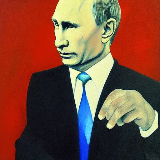 Prompt: Vladimir putin painting by Pablo Picasso