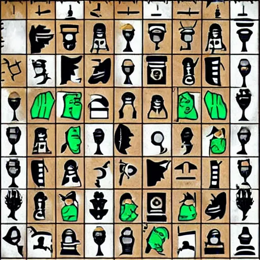 Image similar to futurama bender fry leela as as chess pieces