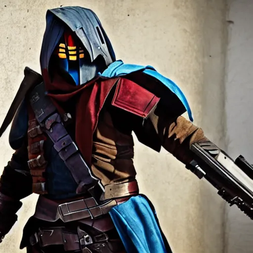 Image similar to nathan fillian as cayde 6