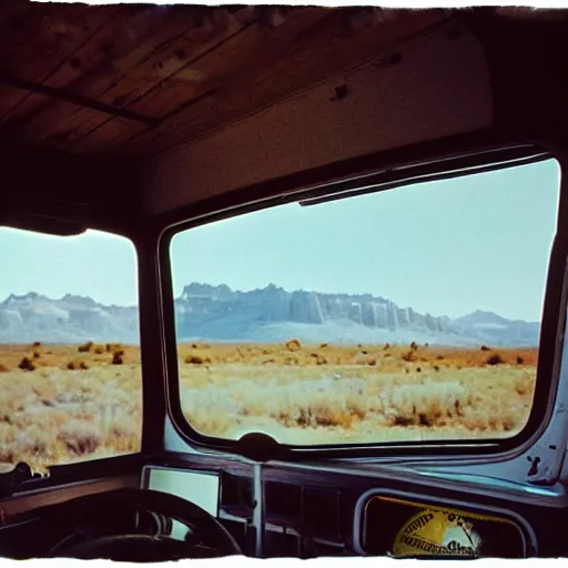 Prompt: photo, wyoming, truck, kodak ektachrome 1 2 0, 2 6 mm,