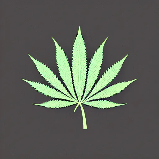 Prompt: Weed logo illustration, marijuana icon, vector design