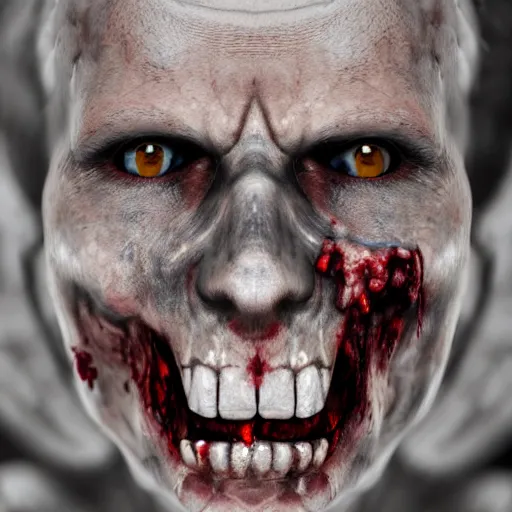 Image similar to zombie face closeup, 8k, realistic, extreme details, detailed, sharp