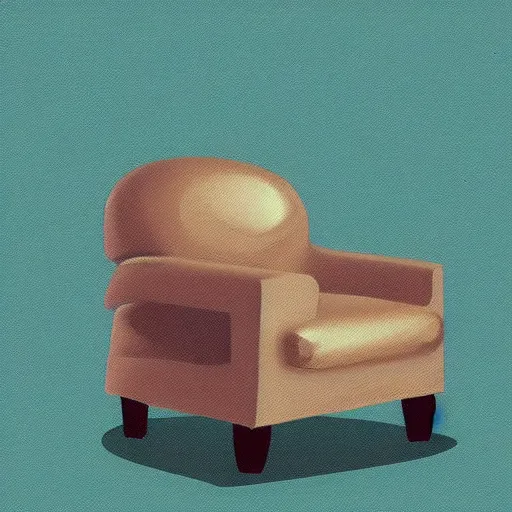 Image similar to digital painting of an armchair in the shape of an avocado cinematic lightning 4k award winning artstation