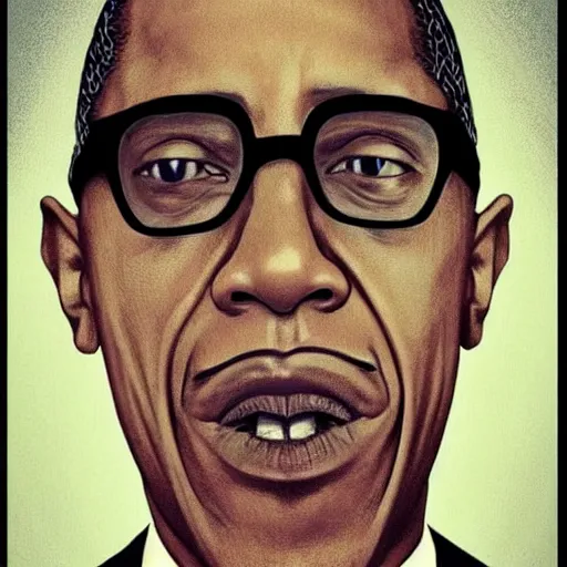 Image similar to Barrack Obama as Gustavo Fring from Breaking Bad, shot on iPhone, 1080p 4k resolution,