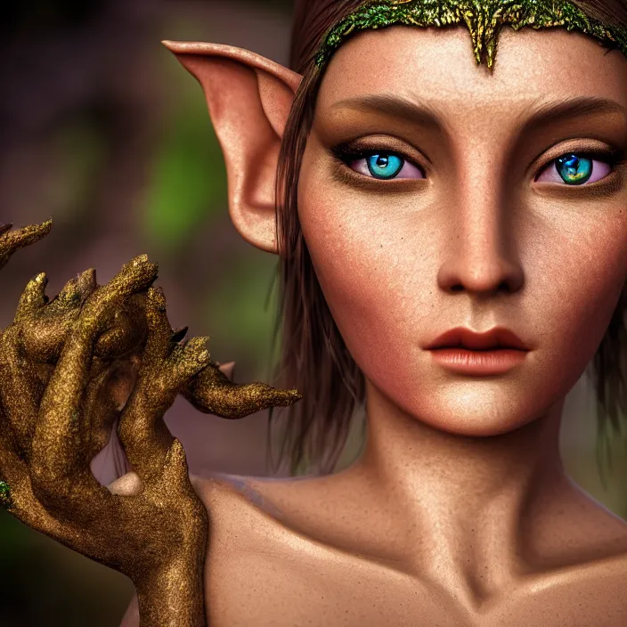 Image similar to photo of a very beautiful!! elf woman, highly detailed, 4 k, hdr, smooth, sharp focus, high resolution, award - winning photo