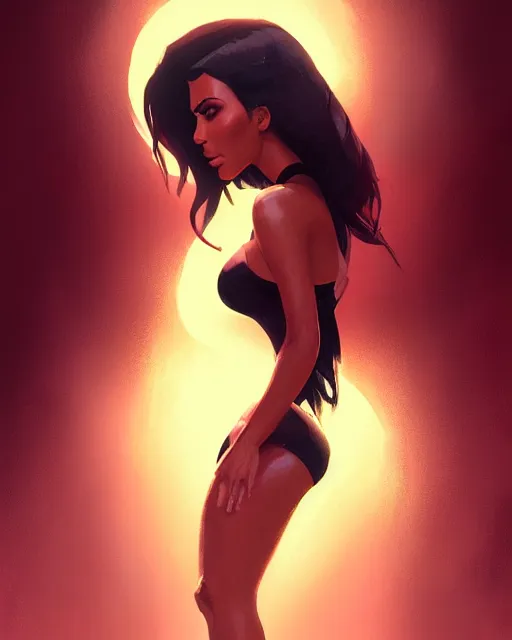 Prompt: Kim Kardashian, medium shot close up, details, sharp focus, illustration, by Jordan Grimmer and greg rutkowski, Trending artstation, pixiv, digital Art