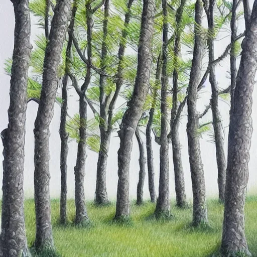 Image similar to trees, highly detailed, astonishing, beautiful, trending, award-winning artist, in the style of Min Yum