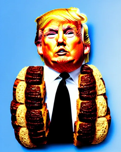 Image similar to donald trump made out of bread