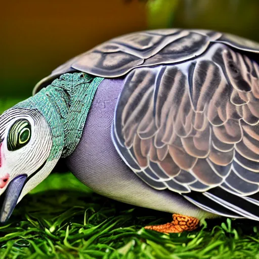 Image similar to turtle animal dove animal hybrid, real life, realistic, national geographic