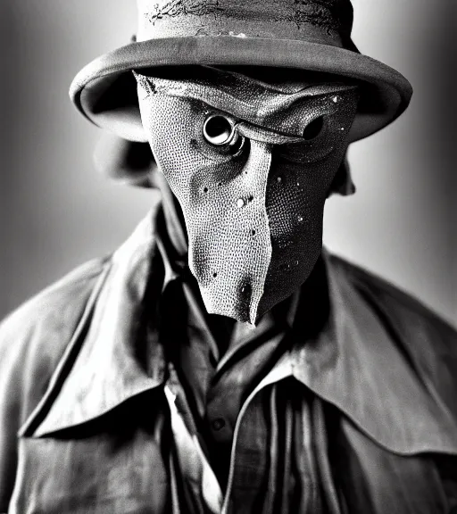 Image similar to portrait of the invisible man, angry look, dark background, studio light, hdr, nikon 2 4 mm f / 1. 8 g, by sebastiao salgado