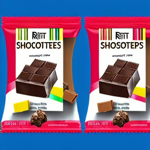 Image similar to Ritter Sport chocolate with dog poop flavour, product shot, photo