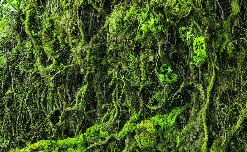 Prompt: decrepit overgrown Best Buy flooded moss vines documentary footage