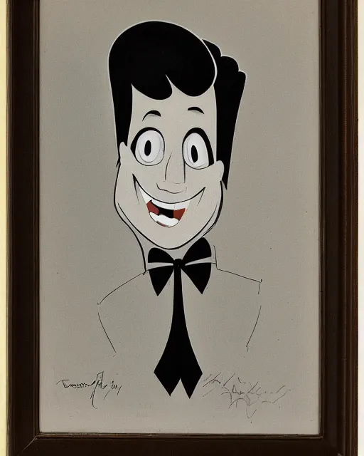 Image similar to portrait of young man style of tex avery