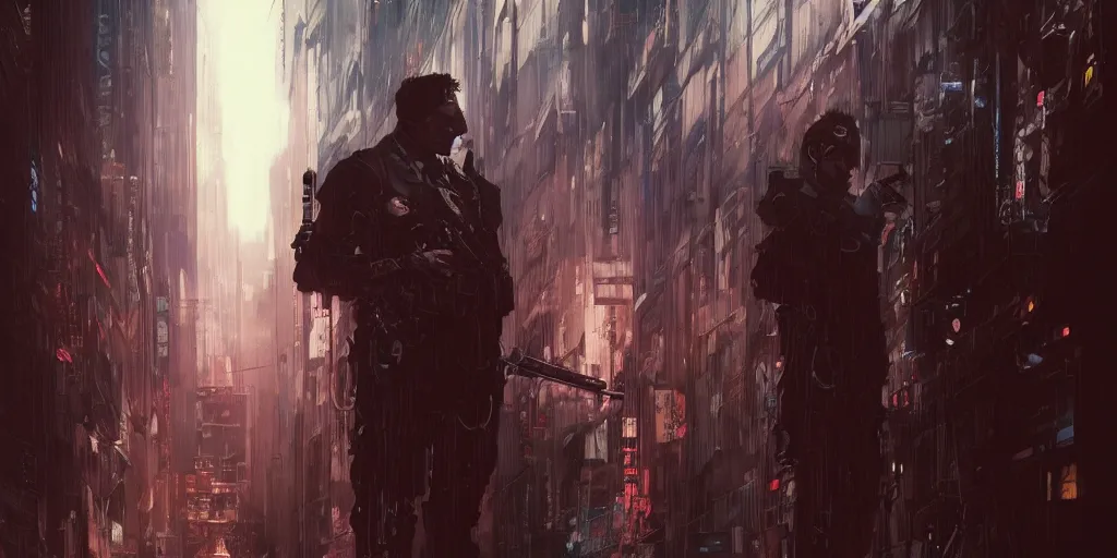 Prompt: a techno cyber cops sherlock holmes , cyberpunk art, dramatic lighting, illustration by Greg rutkowski, yoji shinkawa, 4k,character sheet, Moebius, Greg Rutkowski, Zabrocki, Karlkka, Jayison Devadas, Phuoc Quan, trending on Artstation, 8K, ultra wide angle, zenith view, pincushion lens effect.