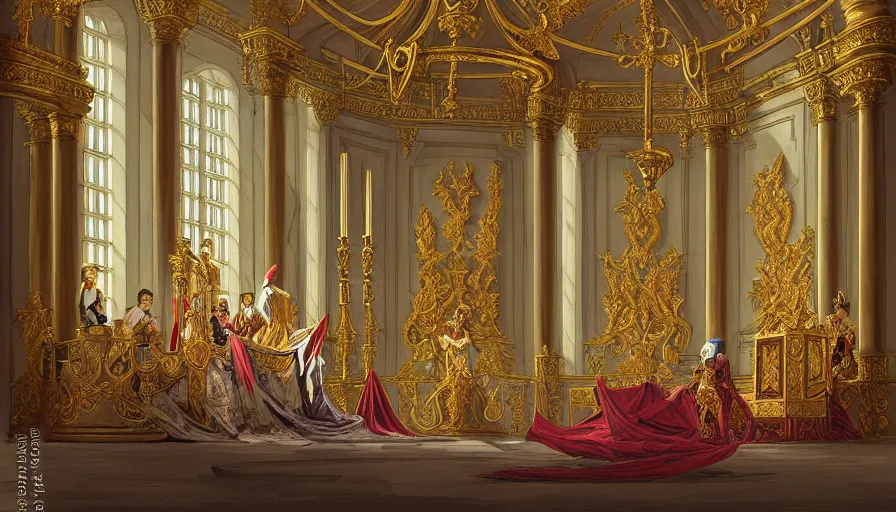 the imperial throne room in the palace of, Stable Diffusion