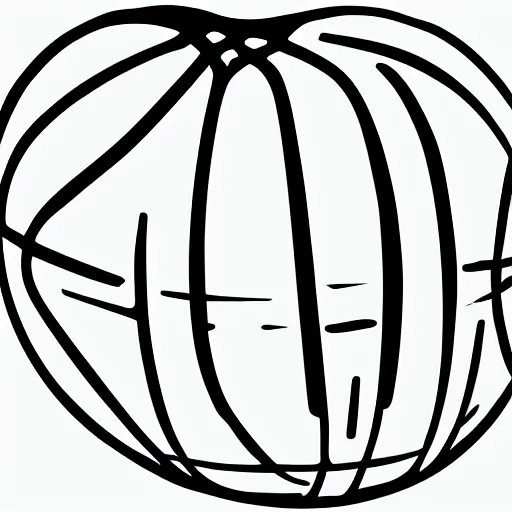 Prompt: 2 d vector of a basketball with white background