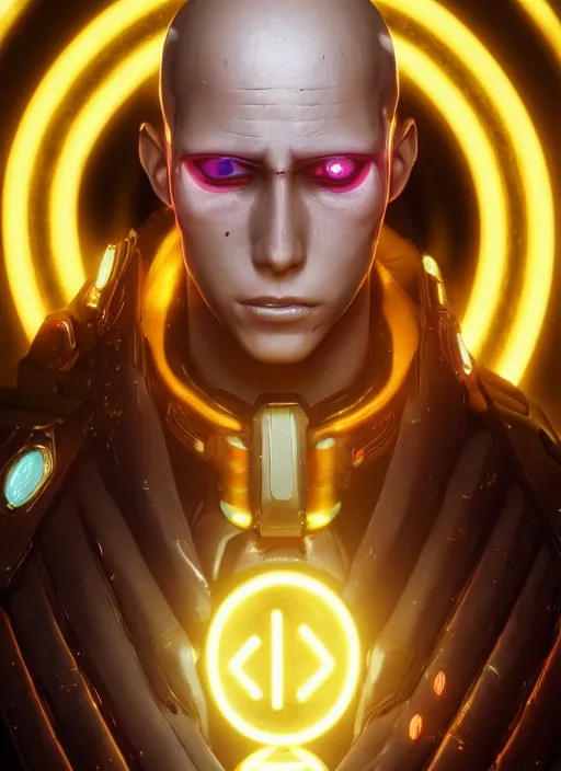 Image similar to glowwave portrait of saitama from borderlands 3, au naturel, hyper detailed, digital art, trending in artstation, cinematic lighting, studio quality, smooth render, unreal engine 5 rendered, octane rendered, art style by klimt and nixeu and ian sprigger and wlop and krenz cushart.