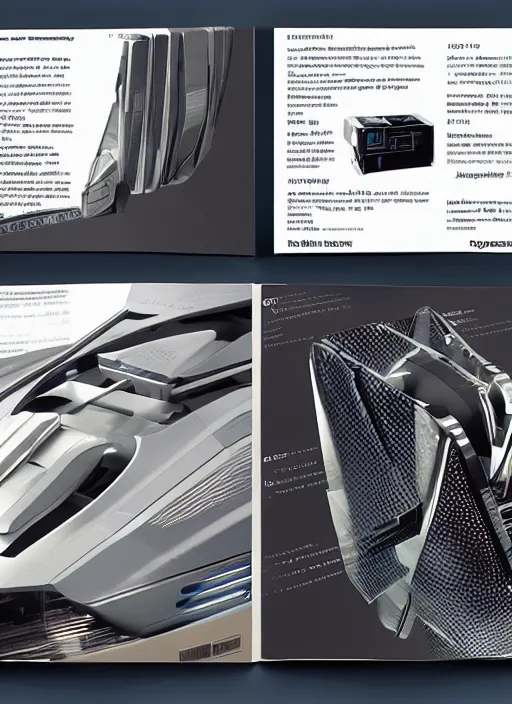 Image similar to electronics catalogue pages, hyper-detailed futuristic gadgets designed by Syd Mead, Jony Ive and Dieter Rams