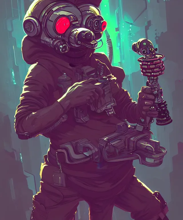 Prompt: a portrait of an anthropomorphic cyberpunk beaver holding a chaingun, cyberpunk!, fantasy, elegant, digital painting, artstation, concept art, matte, sharp focus, illustration, art by josan gonzalez