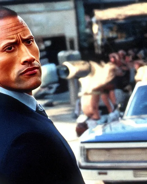 Image similar to film still close up shot of dwayne johnson in the movie the blues brothers. photographic, photography