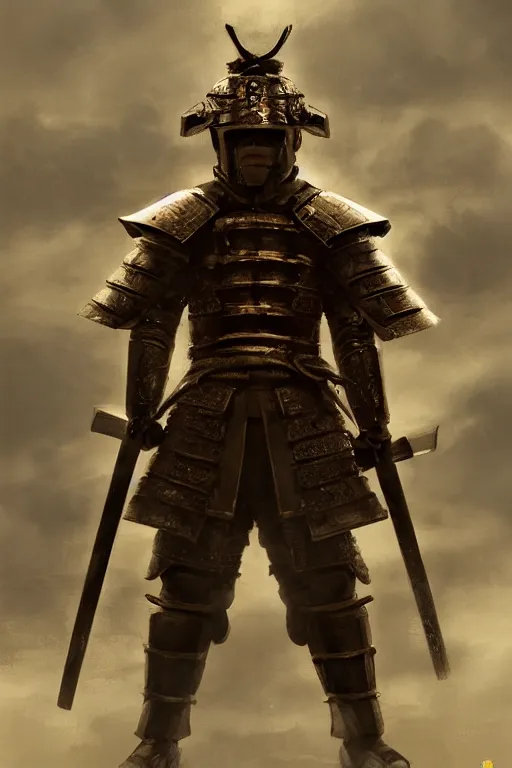 Image similar to portrait, portrait of a legendary Samurai in full armor, dramatic lighting, cinematic, establishing shot, extremly high detail, photo realistic, cinematic lighting, post processed, concept art, artstation, matte painting, style by eddie mendoza, raphael lacoste, alex ross